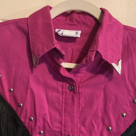 Vintage Sassa Rodeo blouse size L runs small - Picture 3 of 11